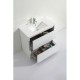 TB 750mm Gloss White Plywood Floor Standing Vanity With Ceramic Basin